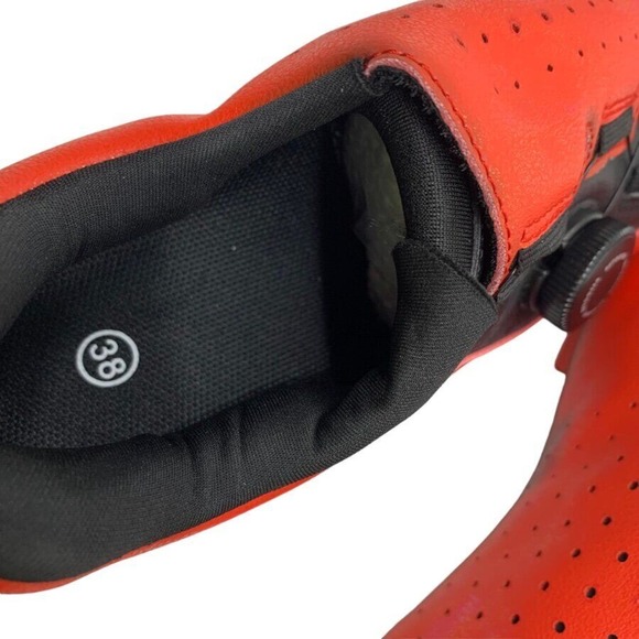 DWZRG Betoosen Mens Road Cycling Shoes Indoor/Outdoor Red/Bla Iridescent 5 1/2 M - Picture 7 of 8